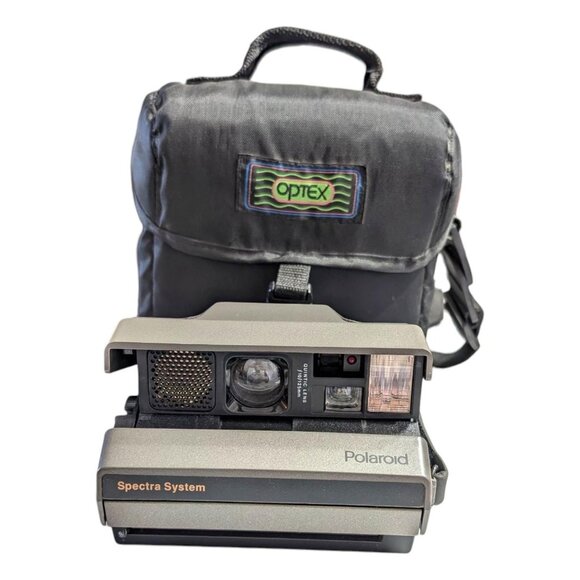 Vintage Polaroid Spectra System Instant Film Camera With Optex Carry Bag - Picture 1 of 9
